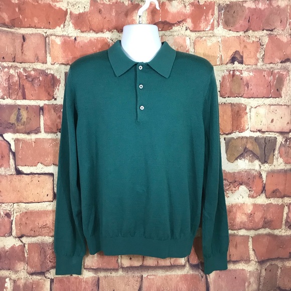 Martin Other - MARTIN M TEAL GREEN 100% ITALIAN WOOL GOLF SWEATER